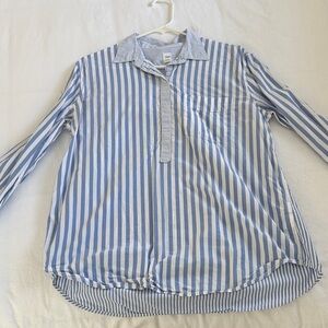 GAP Blue and White Striped Button Down Shirt